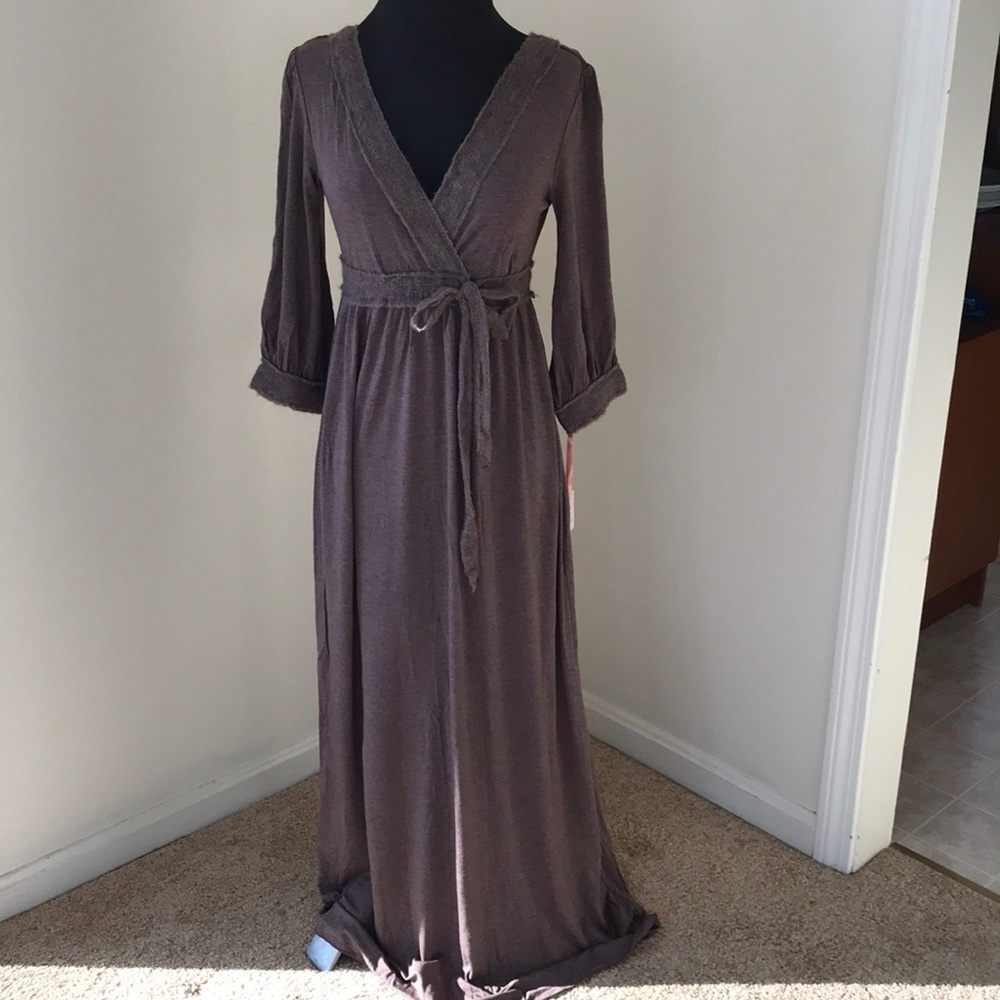 NWT! INTUITIONS Size S Brown maxi dress